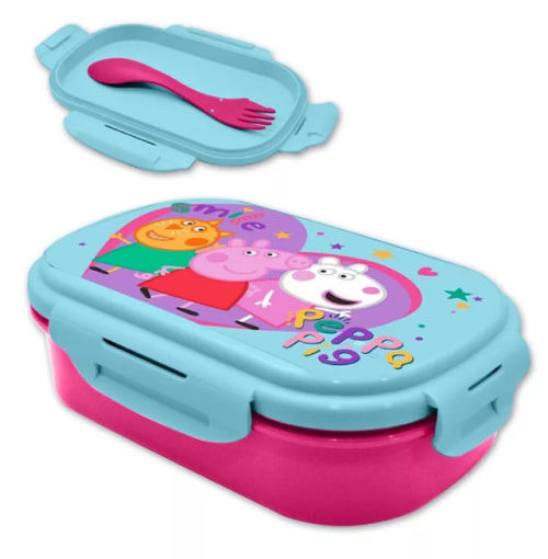 Picture of Peppa Pig Smile Sandwich Box & Cutlery Set